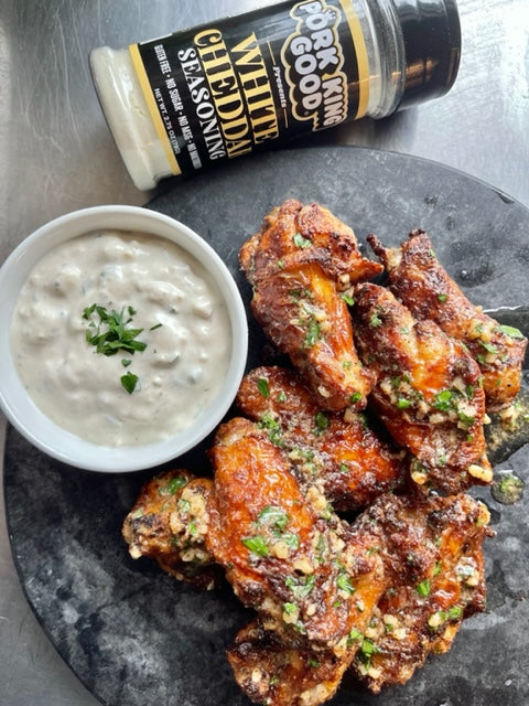 Garlic White Cheddar Chicken Wings