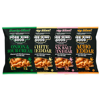 Pork King Good White Cheddar Pork Rinds 7oz Party Size Bag