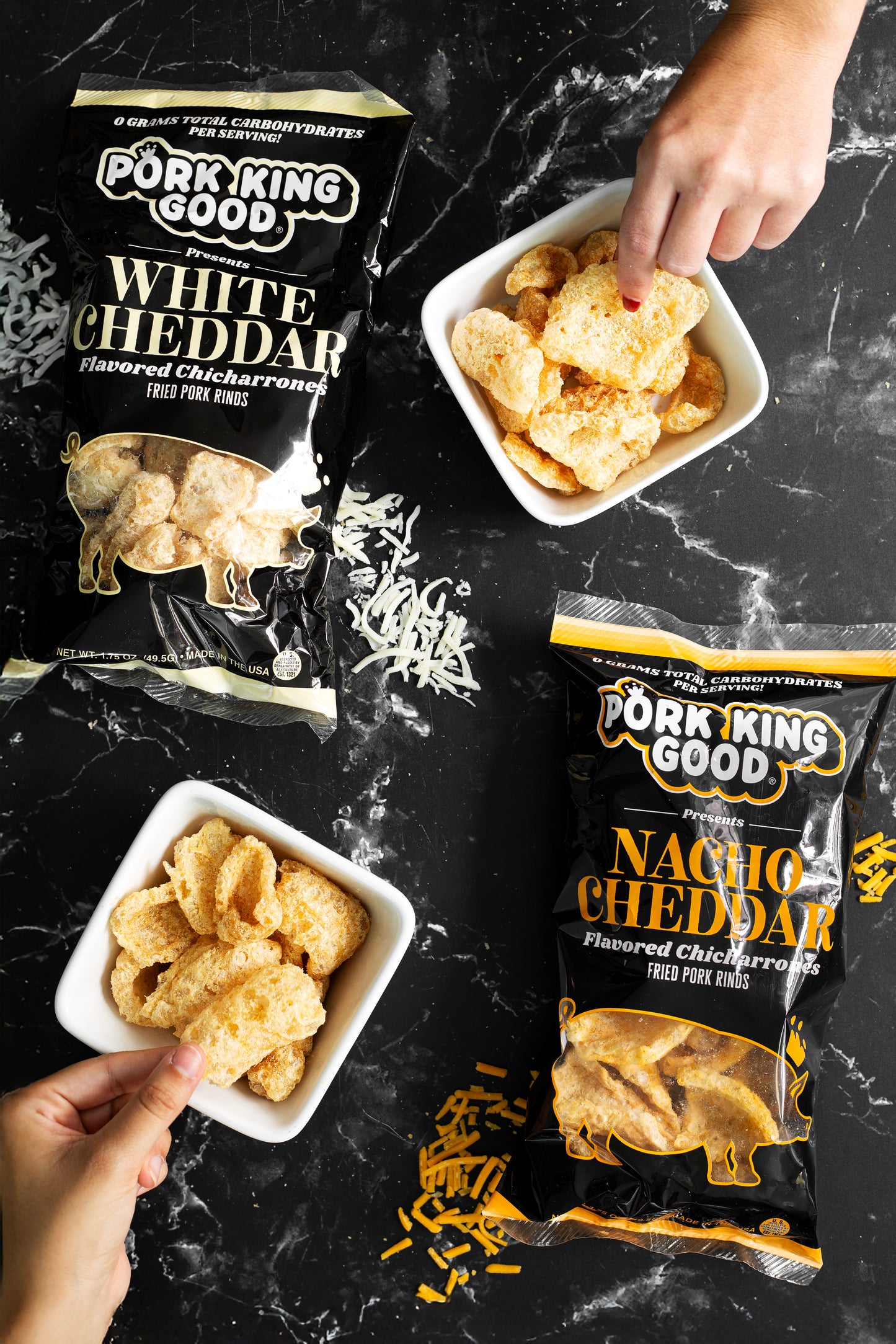 Pork King Good White Cheddar 1.75oz Pork Rinds