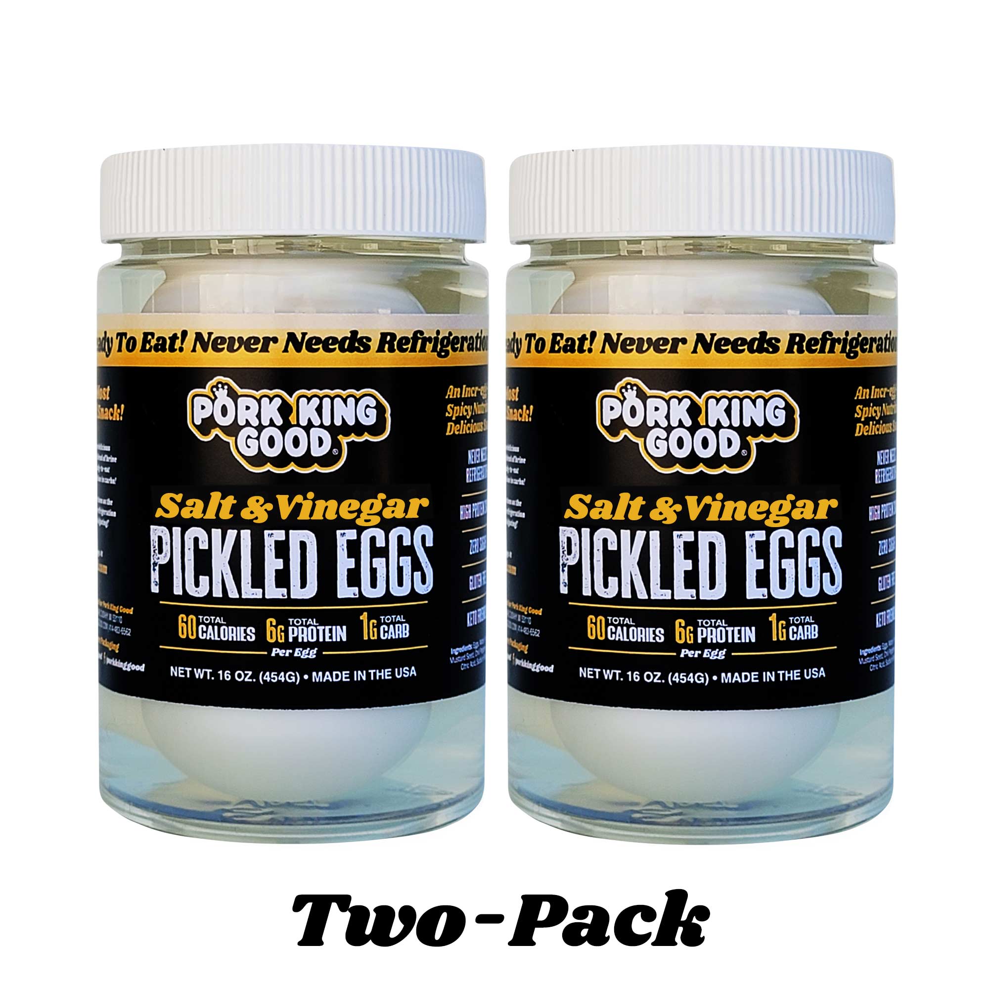 Pork King Good Salt and Vinegar Pickled Eggs 16oz jar – Stateside Crafts