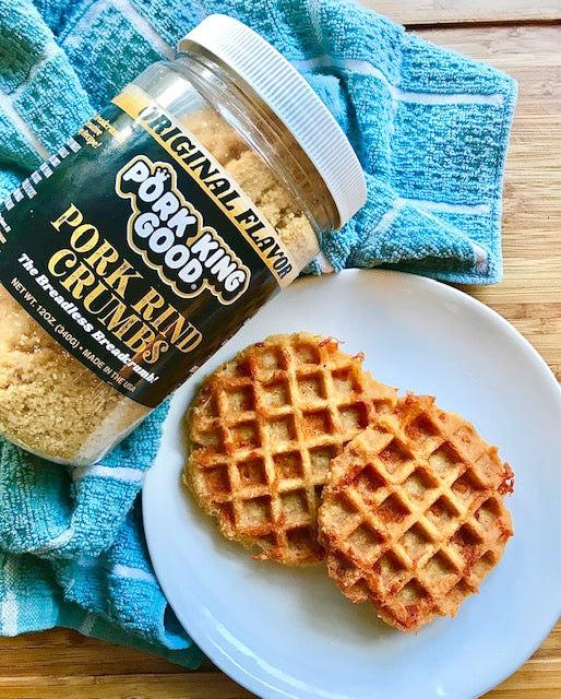 Paffles! (Keto Friendly Pork Rind Crumb Waffles)