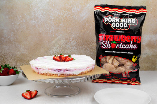 Pork King Good No-Bake Low Carb Strawberry Cheesecake