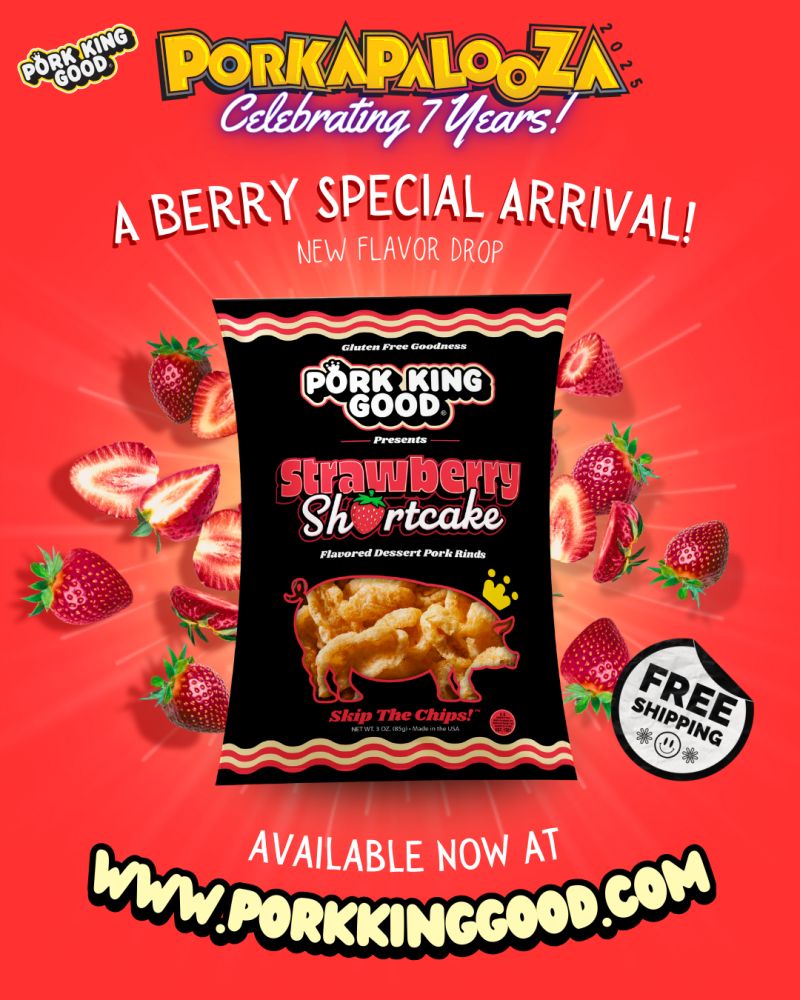 Introducing Strawberry Shortcake Pork Rinds