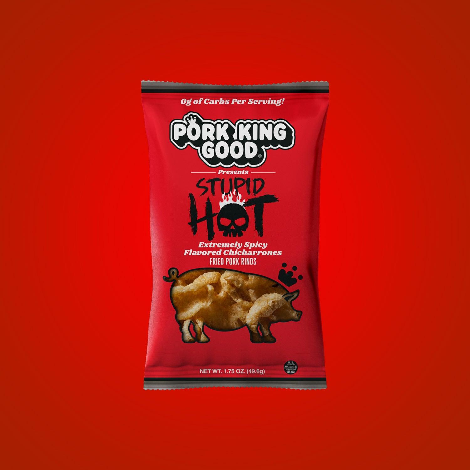 Pork King Good Stupid Hot World's Hottest Pork Rind