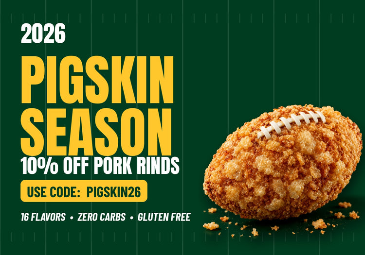 Pigskin Season 2026 - 10% off Pork King Good pork rinds with code PIGSKIN26