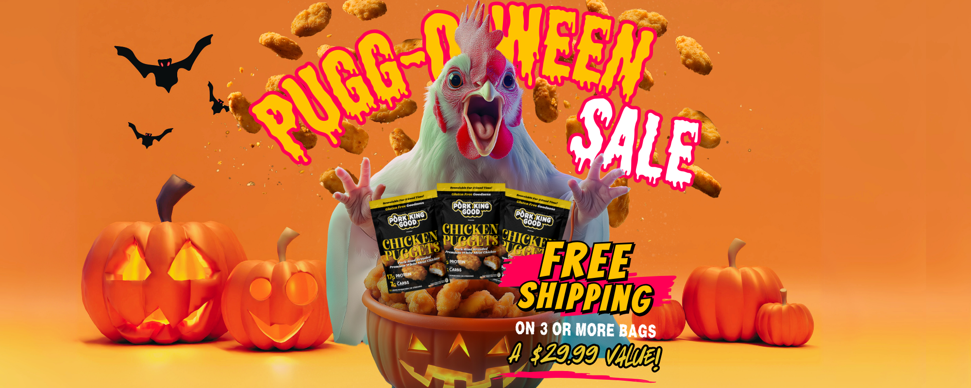 Pugg-O-Ween Sale Free Shipping on 3 or more bags!