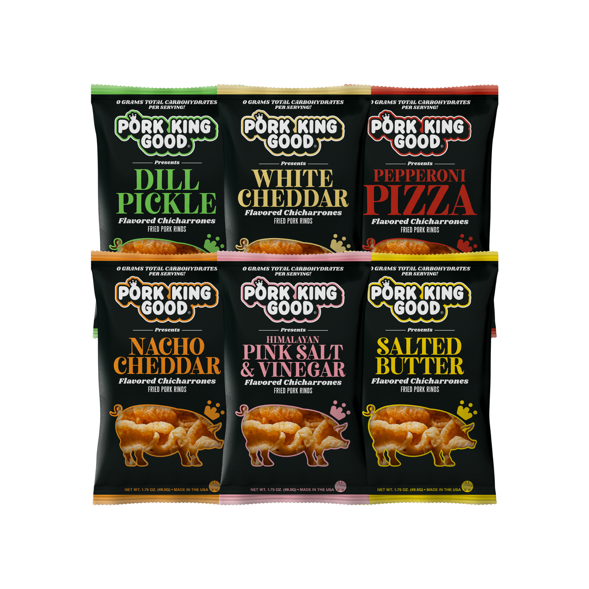 Pig Snacks Pork King Good Low Carb Keto Snacks - Pork Rinds & Pork Rind Crumbs