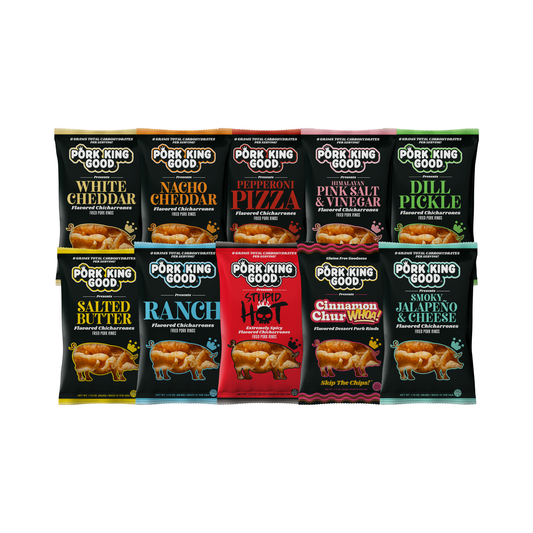 The Pig Pen Variety Pack of 1.75 oz Pork Rinds (10 Bags!)