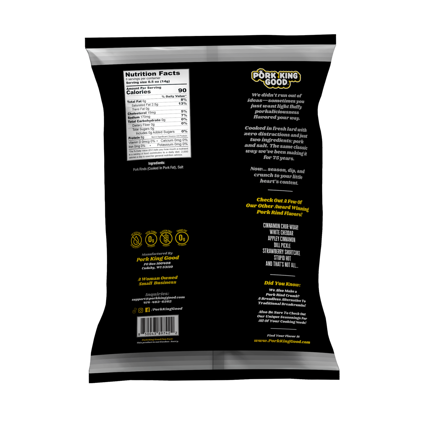 Savory Pork Rinds - 3oz Variety Pack (5-Pack)