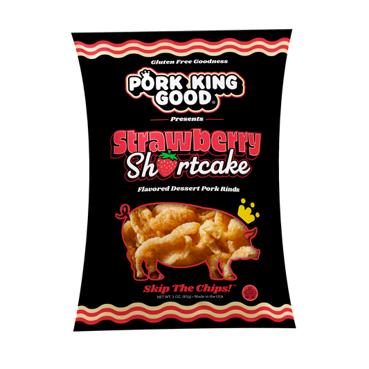 Pork King Good Strawberry Shortcake Pork Rinds - 3 oz