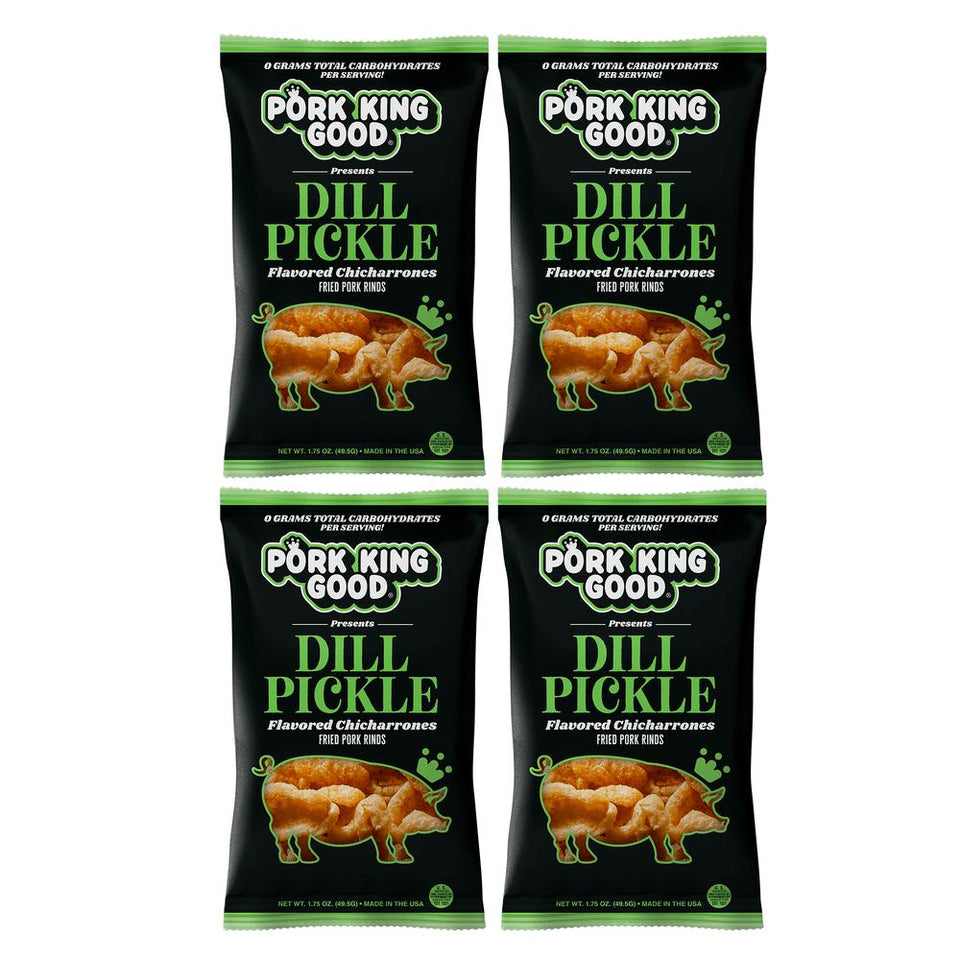 Pork King Good Dill Pickle Pork Rinds Keto Diet Snacks