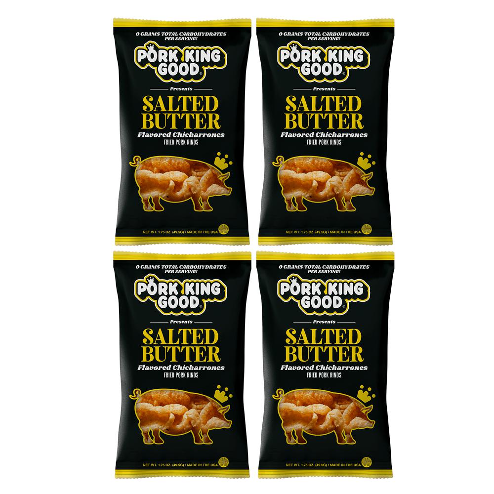 Pork King Good Onion & Sour Cream Flavored Pork Rinds – 4 Pack Keto Snacks