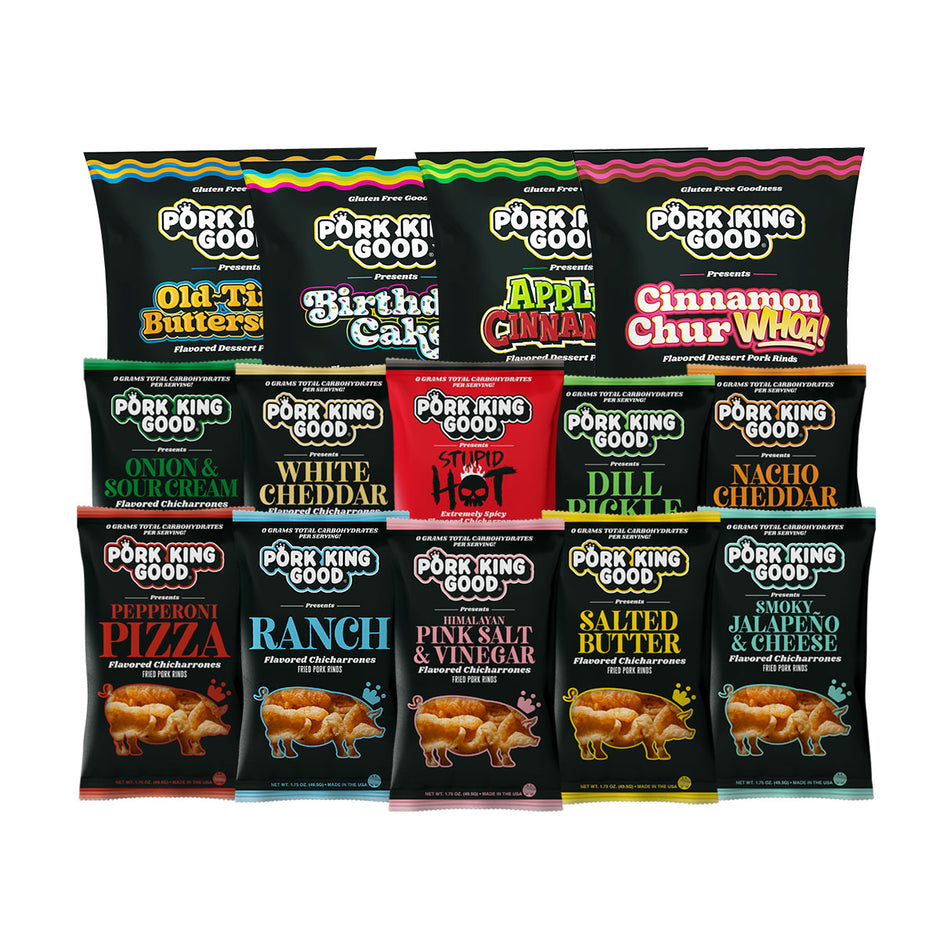 Pork King Good Low Carb Keto Snacks - Pork Rinds & Pork Rind Crumbs