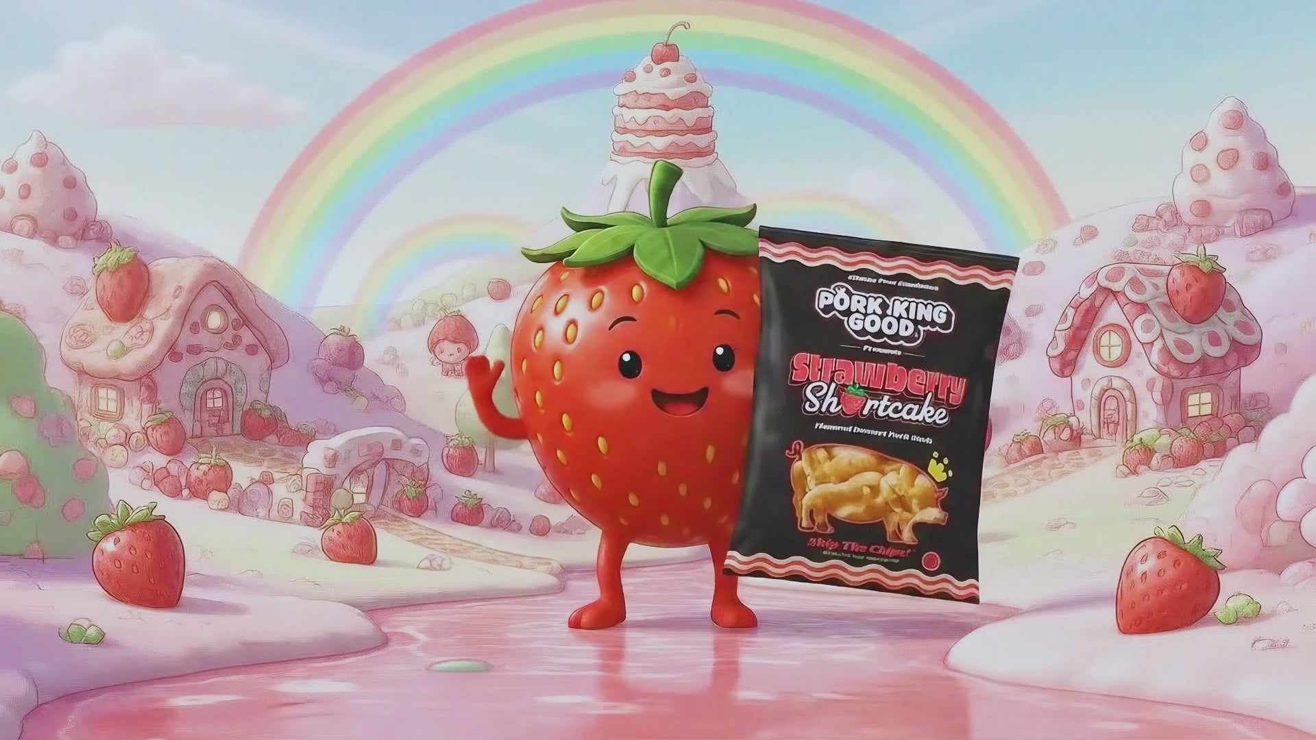 Load video: Pork King Good Strawberry Shortcake