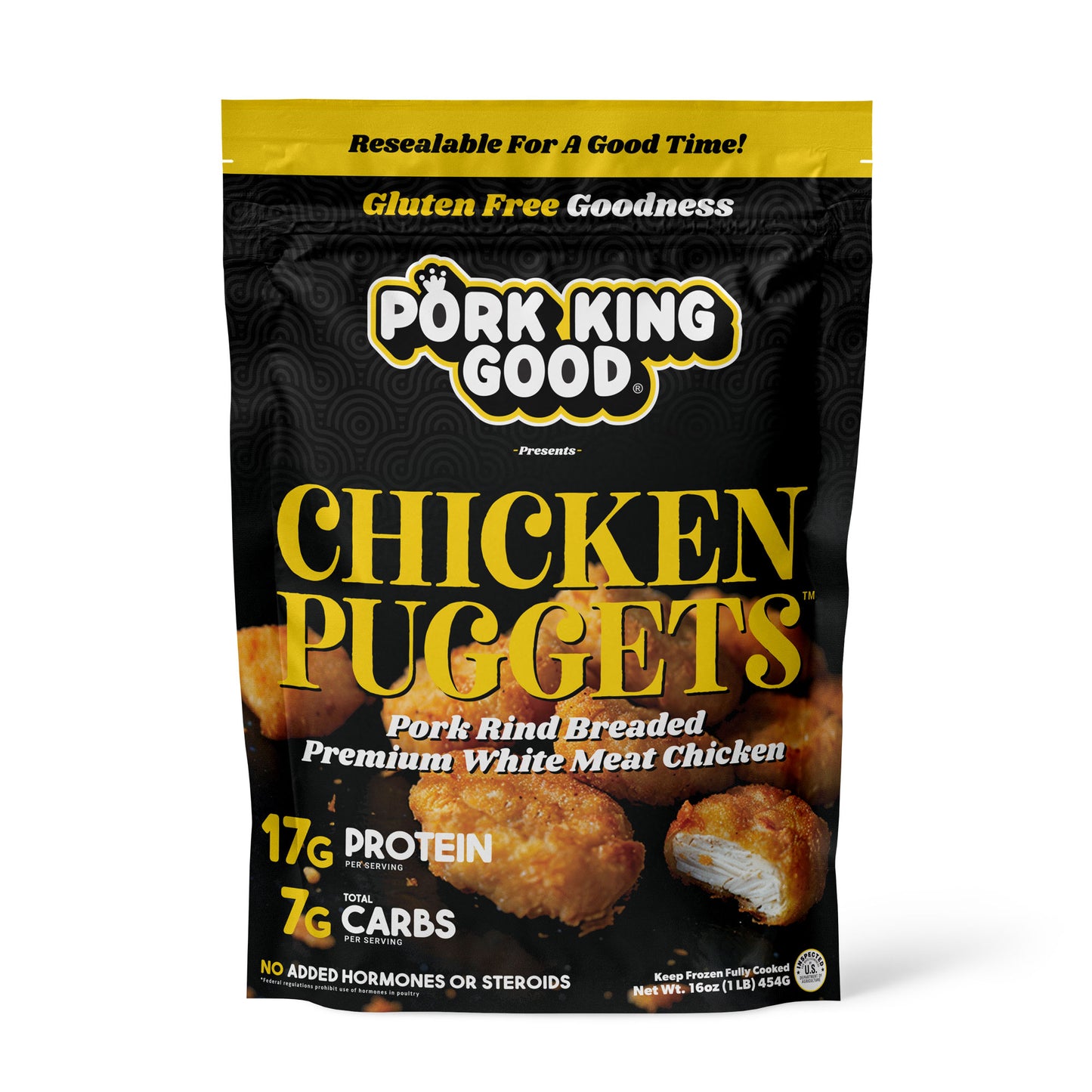 6 Pack Case of Frozen Chicken Puggets - (6x 1 lb bags)