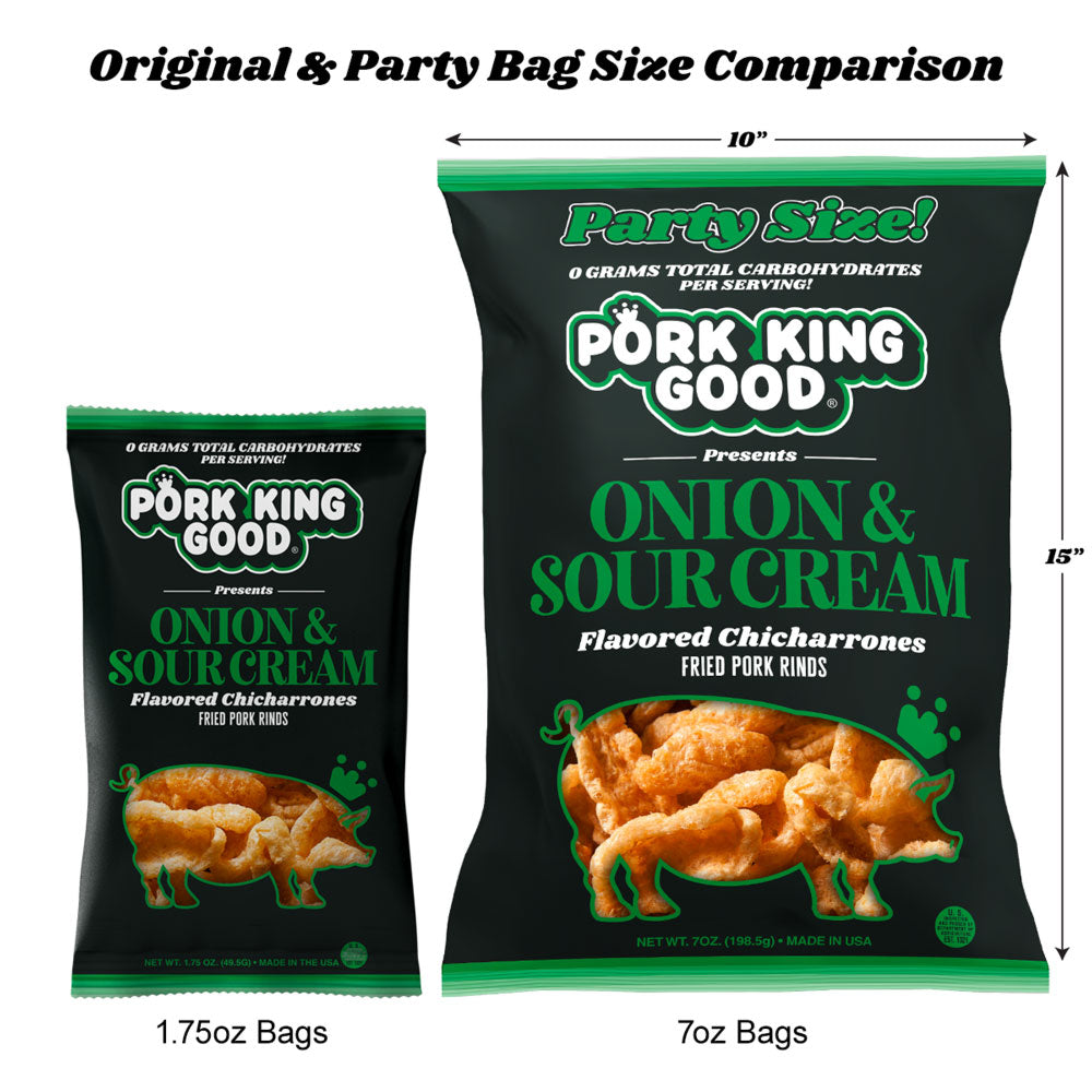 Pork King Good Onion & Sour Cream Pork Rinds 7 oz
