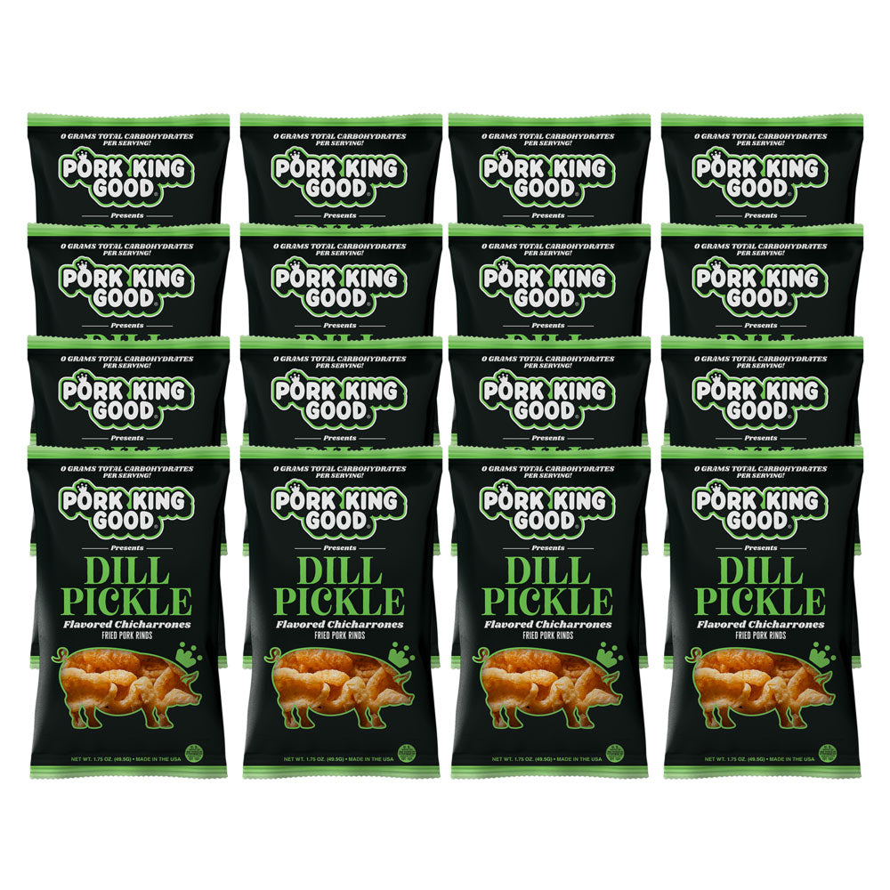 Pork King Good Dill Pickle Pork Rinds Keto Diet Snacks