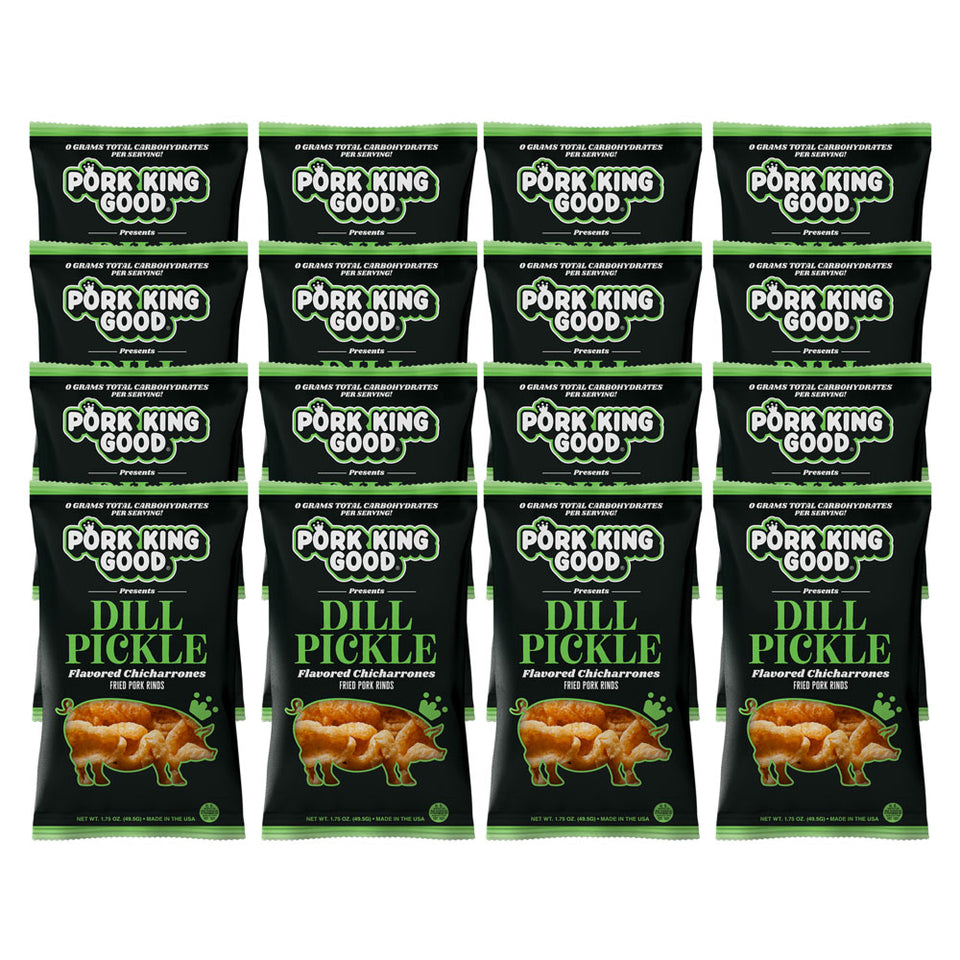 Pork King Good Dill Pickle Pork Rinds Keto Diet Snacks