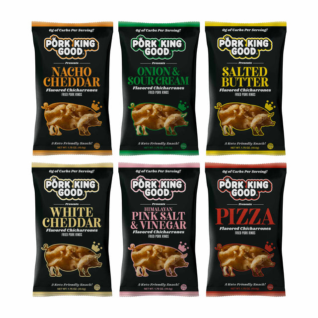 Pork King Good Pork Rinds Variety 6 Pack